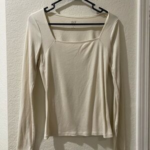 Women’s gap size small, ribbed square neck, long sleeve
